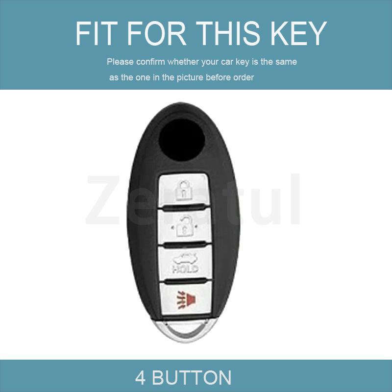 4 Buttons Car Key Case Cover For Nissan Fuga Navara Leaf Note Sentra Murano Tiida Qashqai J11 J10 Micra Kicks Altima X-Trail
