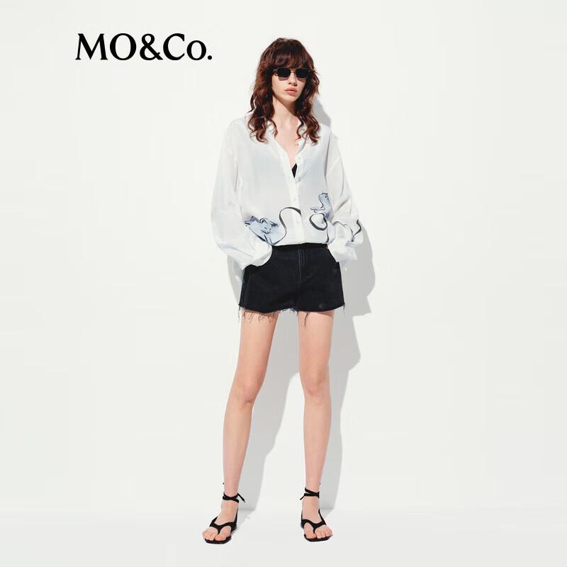 MO&Co. Cute Kitten Print Relaxed Fit Shirt