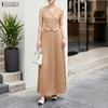 Women Sleeveless Vest Tops and Long Skirts Elegant Two Piece Suit Sets