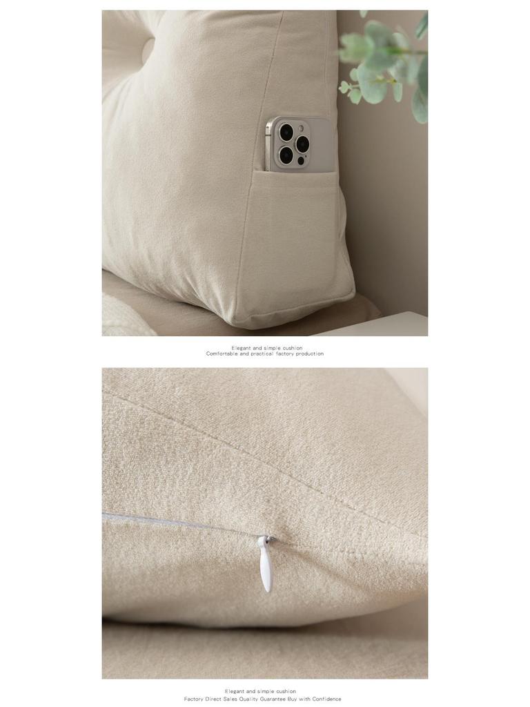 Pernă de căpătâi triunghiulară - Spătar mare moale pentru cămin sau dormitor.