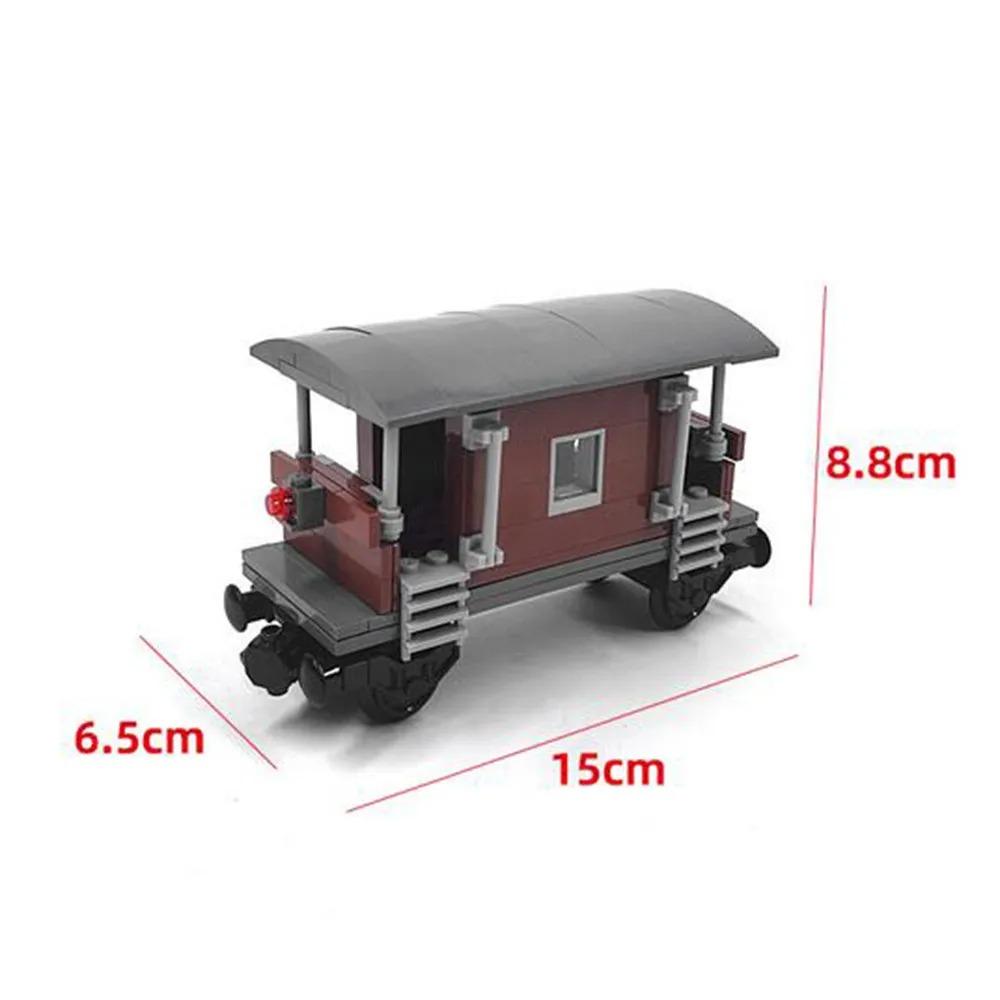 Creative Small Building Blocks German Freight Train Carriages Set - Stone/Coal/Low-bed Cars DIY Toy