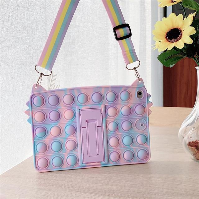 Cartoon Unicorn Astronaut Pig Kids Bubble Case pro Samsung Galaxy Tab A8 10.5 SM-X200 X205 S6 A7 Lite T500 P610 T290 T220 silikonový obal na tablet