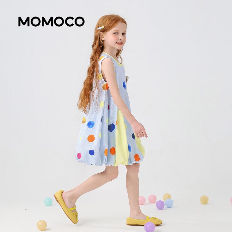 MOMOCO Girls' Polka Dot Sleeveless Dress