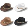 Traditional Western Wool Felt Hat With Large Brim For Outdoor Fashion And Sun Protection