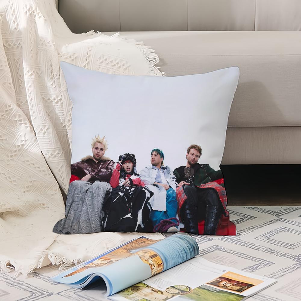 R-Rock Band  5 S-SOS  Pillow Case Office Cushions Suitable For Sofa Car Bedroom Decorative Cushion Cover