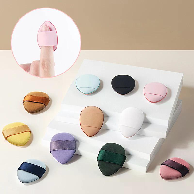 5Pcs Mini Finger Puff Foundation Small Air Cushion Powder Sponge Face Concealer Bb Cream Cosmetic Applicator Makeup Tools