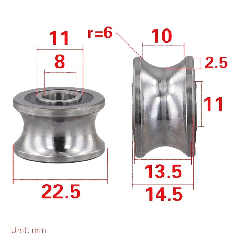 Sliding Rollers Bearing Track Pulley Bearing Fitness Equipment Good Resistance