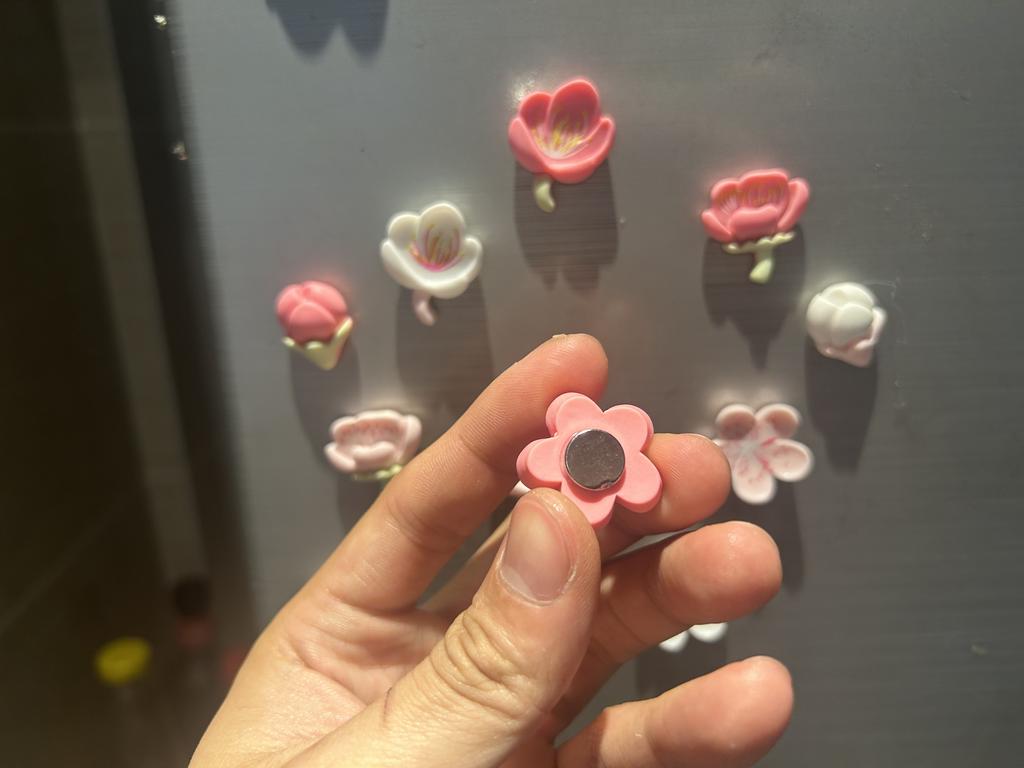 12PCS DIY Refrigerator Magnet Peach BlossomCherry Magnets Nordic Personalized Home Decor Whiteboard Po Message Board Home