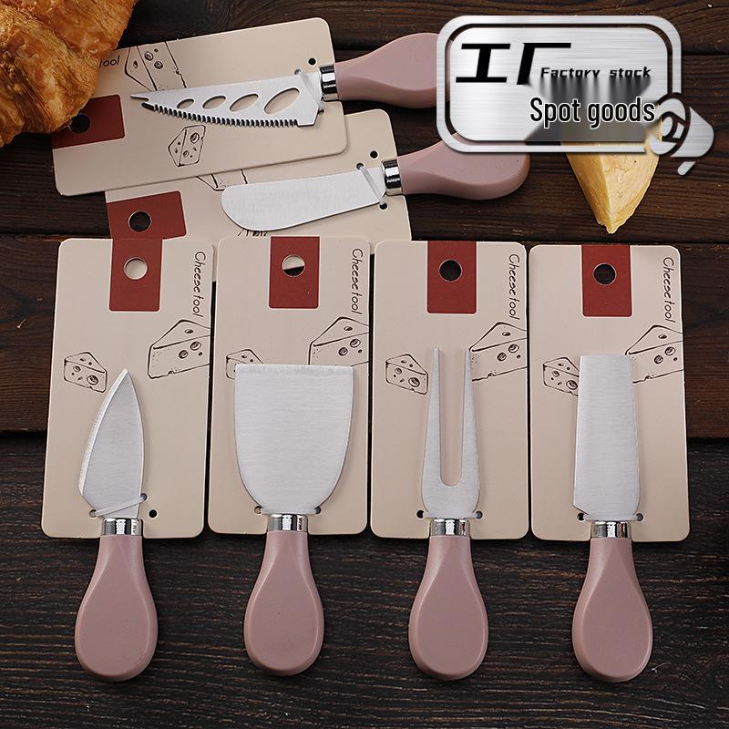 6-Piece Stainless Steel Cheese Knife and Fork Set - Western Style Cutlery