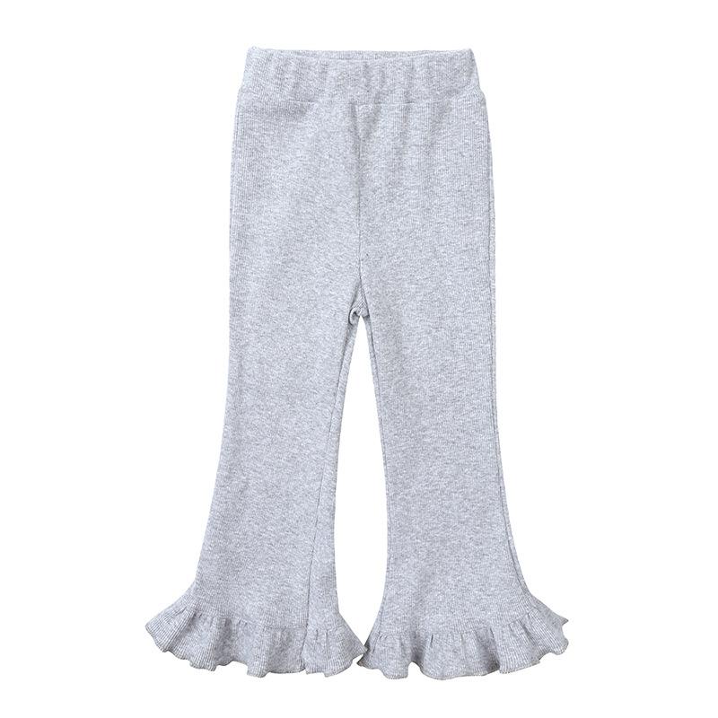 Spring and Autumn Girls' Elastic Pit Strips Fashion Retro Bell Bottom Pants Versatile Pants Pit Strips Underpants Trendy