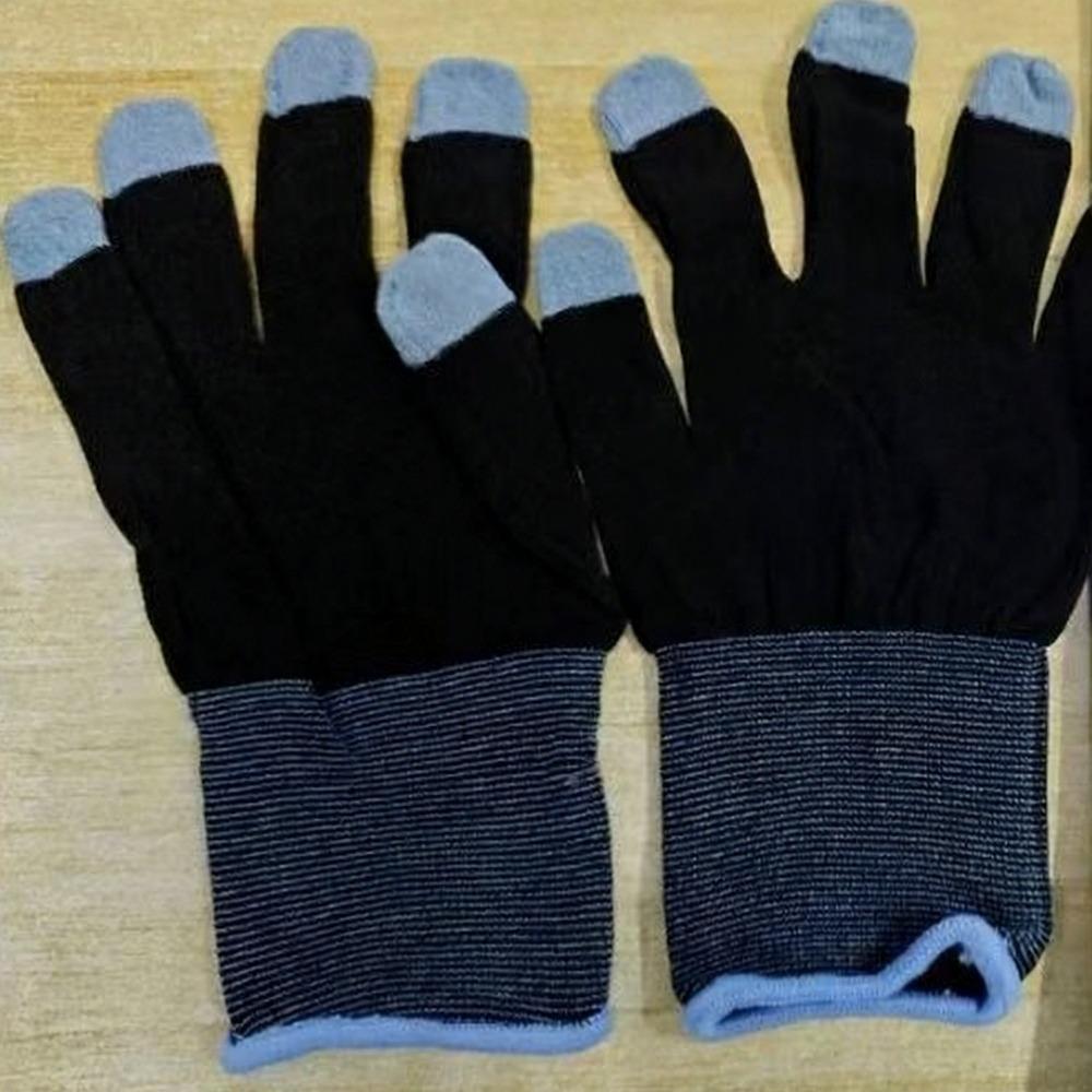 

Mobile Game Sweat-proof Finger Gloves Seamless Two-finger Thumb Fingertip Cover синій
