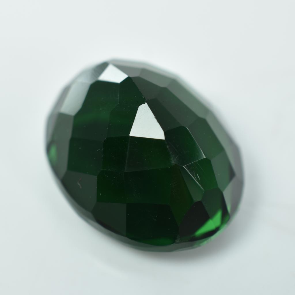 18.00 Ct Lab-Created Tsavorite Green Garnet Oval Shape Loose Gemstone