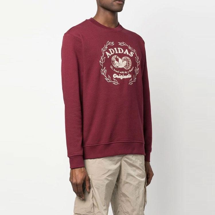 adidas Graphics Archive Crew Sweatshirt 'Burgundy' Men's IC5770