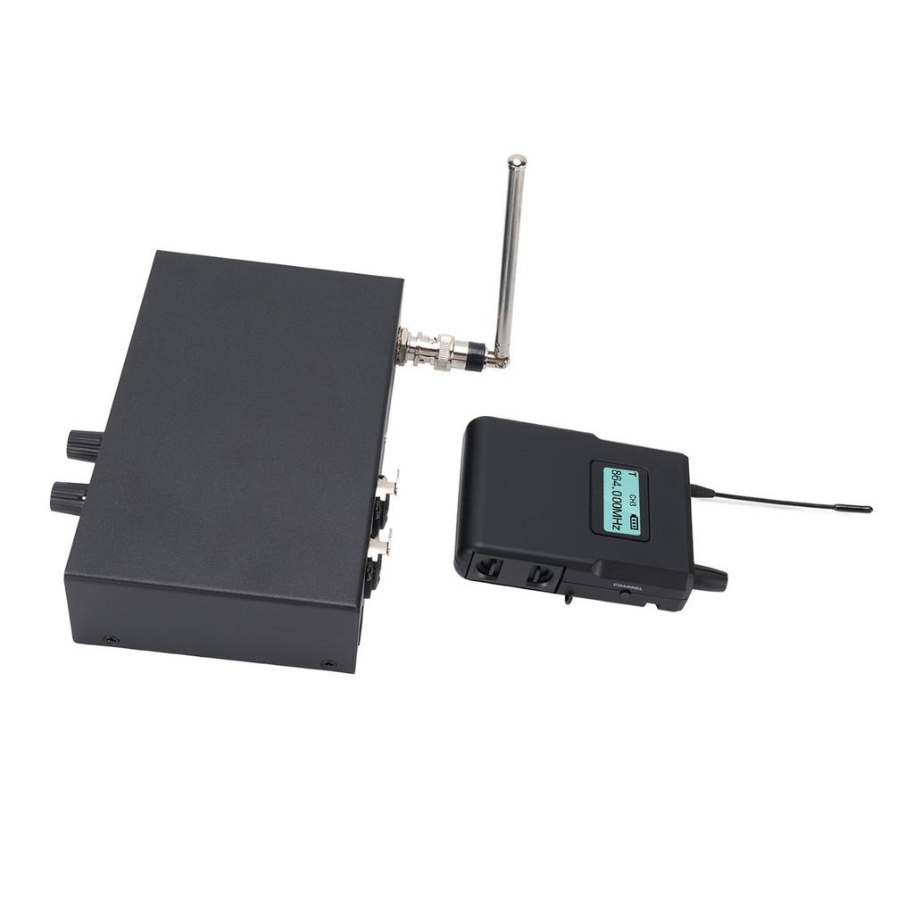 Wireless Ear Monitoring System 863 to 865Mhz Professional Stereo Wireless IEM System with Transmitter and Receiver for