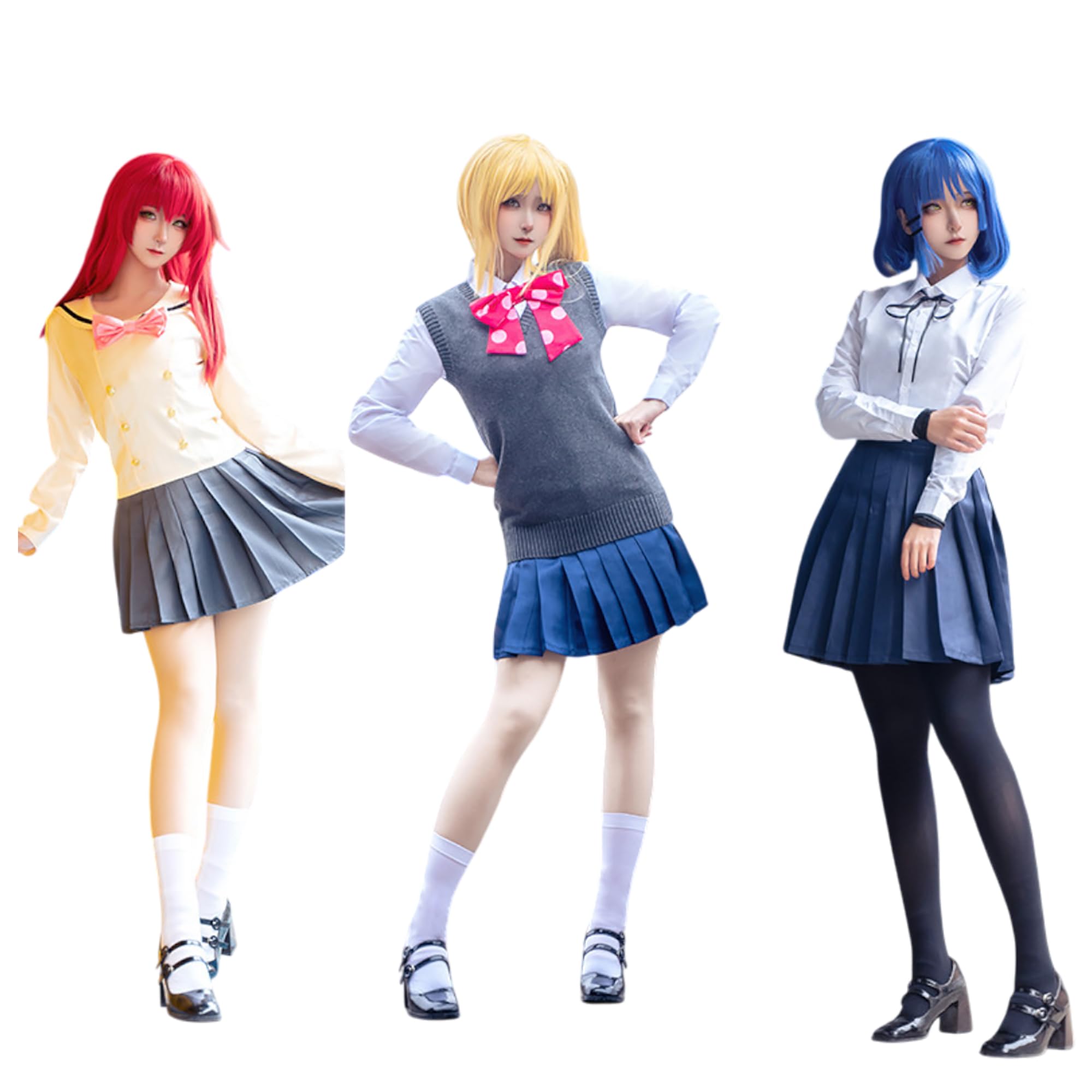 

[Лес эльфов] Костюм для косплея Рё Ямады, Идзичи Ника, Униформа Киты Икуё, для фотосессий, школьных фестивалей, мероприятий, маскарадного костюма (Рё Ямада, Размер L)