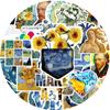 10/30/50pcs Van Gogh Work Sunflower Stickers Vintage Aesthetic Art Decal for Skateboard Helmet Phone Cool Waterproof Sticker Toy