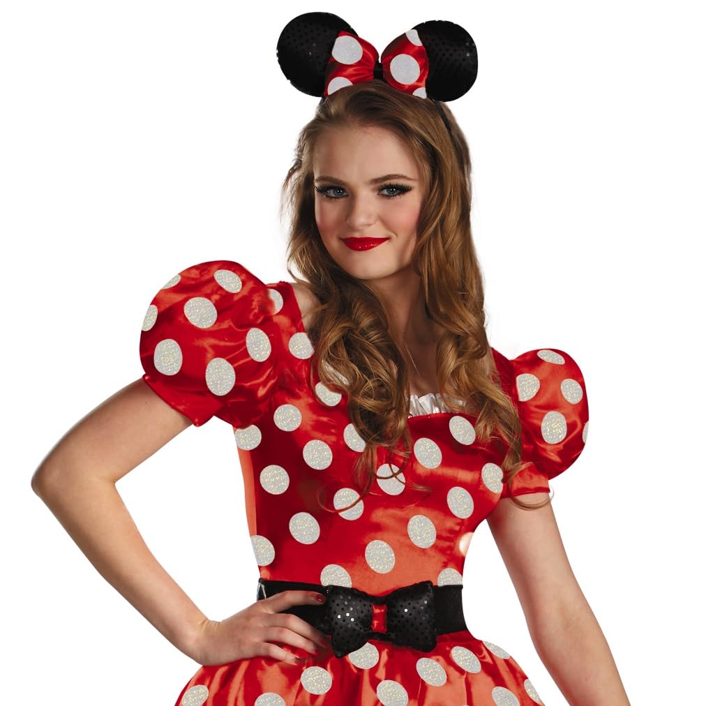 Disguise Minnie Mouse Classic Adult Halloween Large Costume, Costume, Size (12-14)