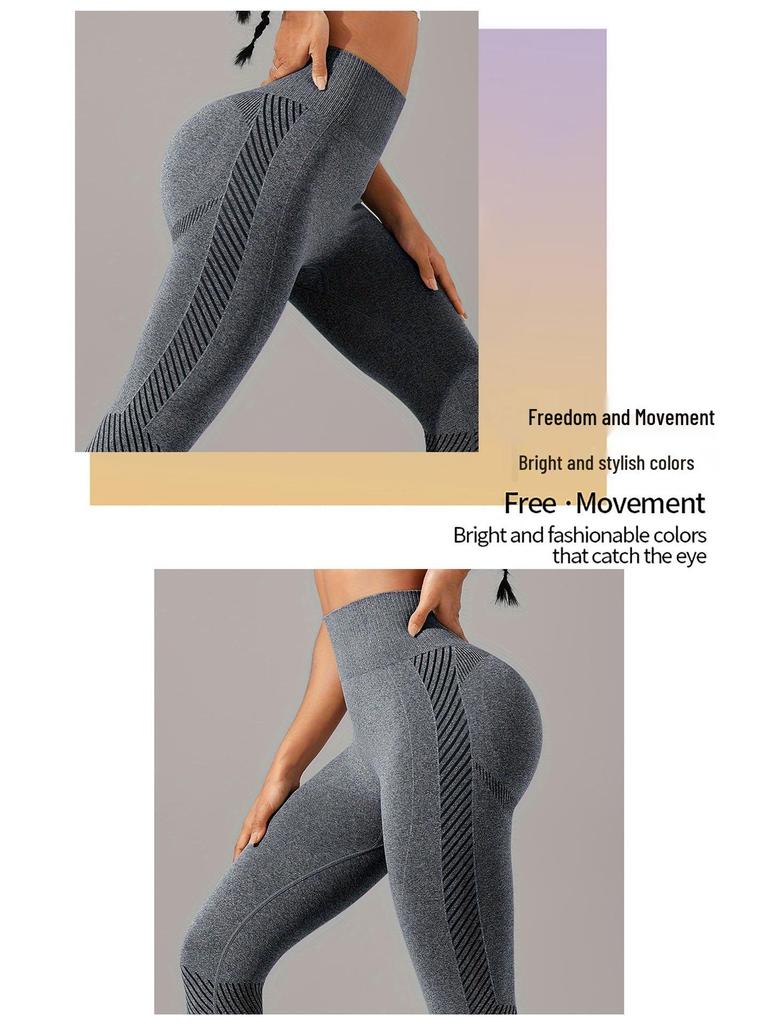 Hohe Taille Bauchkontrolle Yoga-Hose - Atmungsaktive Peach Butt Scrunch Leggings Damen Sportbekleidung