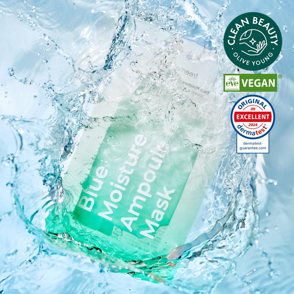 Primay [8 Fold Hyalurone Deep Moisturizing] Primay Blue Moisture Ampoule Mask 1 Sheet