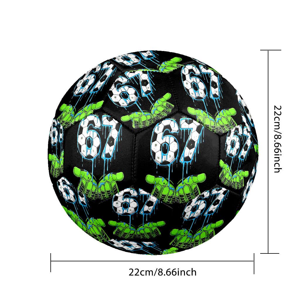 1pc Soccer Gloves Art Theme Soccer Ball Football, Size 5, Lightweight PVC, Outdoor Training Soccer Ball,Gift C6550
