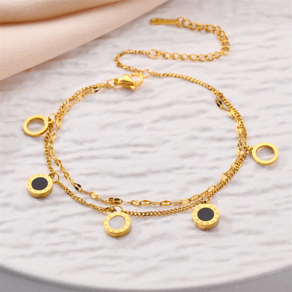 Korean Titanium Steel Four-Leaf Clover Bracelet - Women's Fashion, Versatile & Non-Fading Jewelry