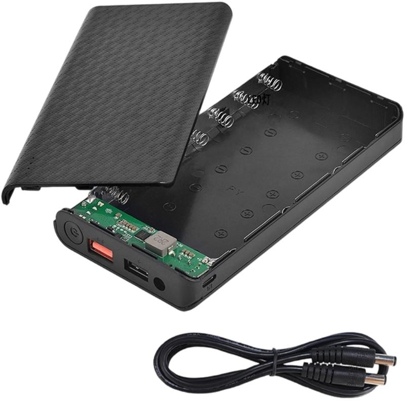 Removable Battery Case Battery Holder Rechargeable Batteries Storage Box Detachable Mobile Power Module ABS Texture