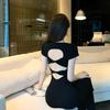 French Sexy Backless Design Sense Chic Waist Thin Split Dress Summer New Temperament Women's Clothing