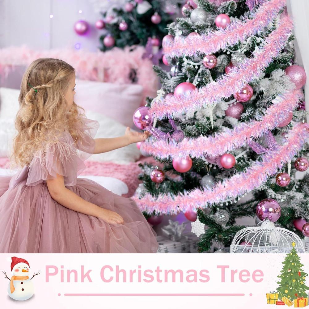 1 Stück, 2m Lametta-Girlande Glänzend Metallisch Glitzer Partydekoration für Weihnachten Valentinstag Hochzeit Geburtstag Feiertag Hausdekoration