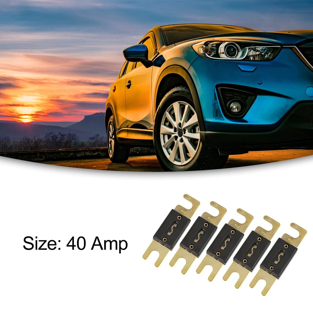 ACROPIX ANL Fuse 40A Car Vehicle Truck Motorcycle Boat Auto Audio Amplifier Black 5pcs