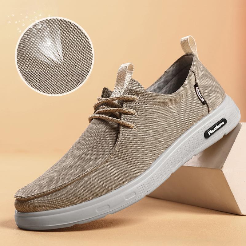 

Мужская обувь Дышащая повседневная обувь Легкая мужская парусиновая обувь 45