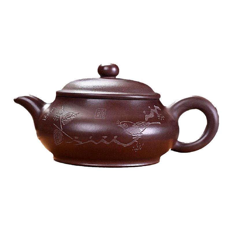 

170 мл изысканный чайник из фиолетовой глины Исин, открытая глиняная кастрюля ручной работы для духовки, чайник из необработанной руды, фиолетовый глиняный чайник с фильтром, чайный сервиз Zisha, чайная утварь в подарок