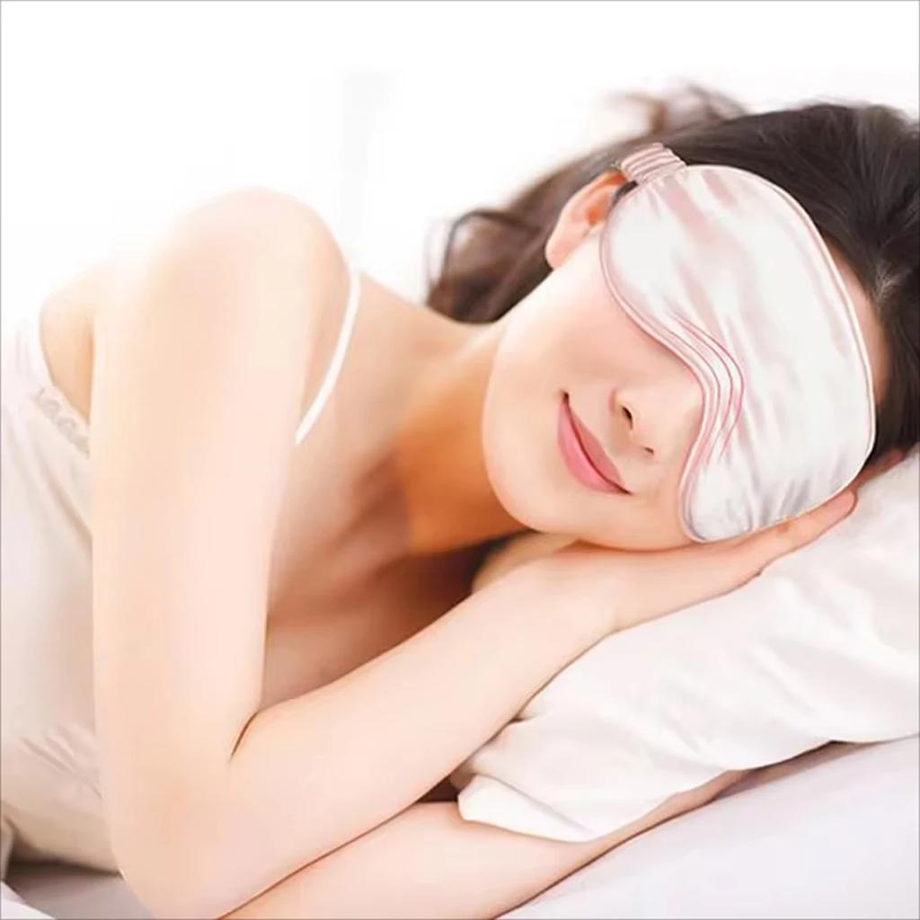 Imitated Silk Eye Patch Shading Sleep Eye Mask Eyepatch Travel Relax Cover Eyeshade Health Sleeping Shield Eye Care Tool