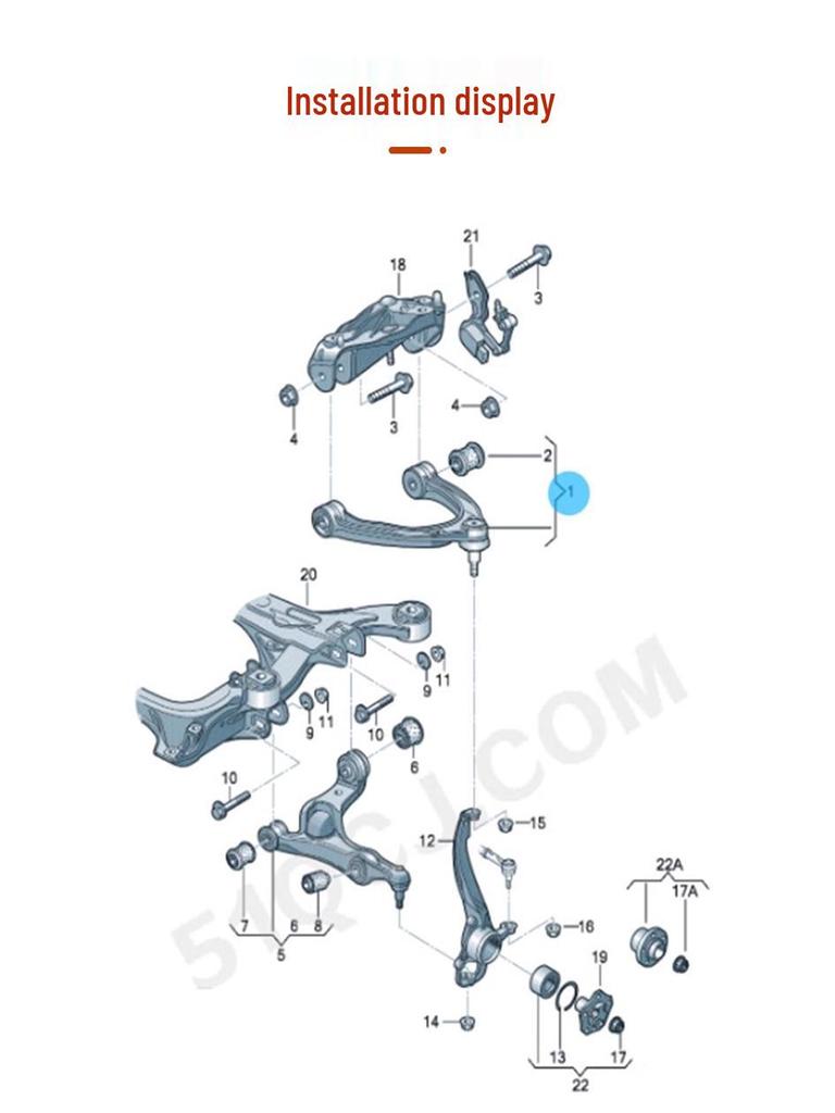 Compatible Upper & Lower Control Arms for Q7, Cayenne, Panamera 971, Touareg Suspension Ball Joint