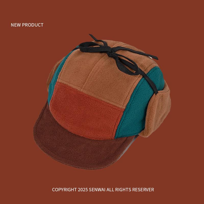 

Унисекс Шапка-авиатор Лэй Фэн из японского флиса с цветовыми блоками и защитой ушей - Идеально для осенне-зимней езды на велосипеде One Size (Adjustable) оранжевый