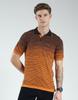 Men's Regular Fit Self Designed Half Sleeve Polo T-Shirt