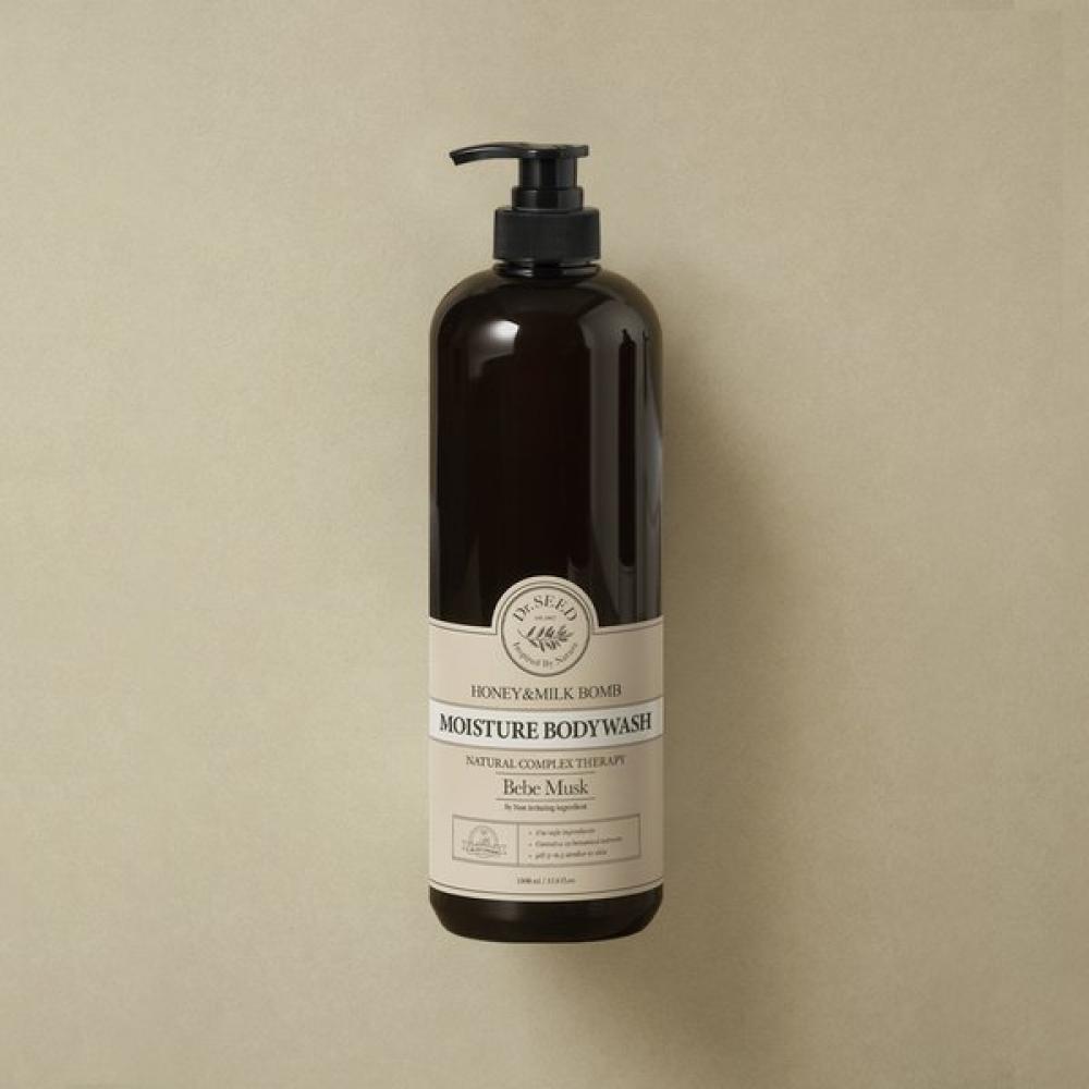 [dr. Seed] Honey   Milk Balm Hypoallergenic Mildly Acidic Perfume Body Wash  Large Capacity  1000ml  Bebe Musk Fragrance