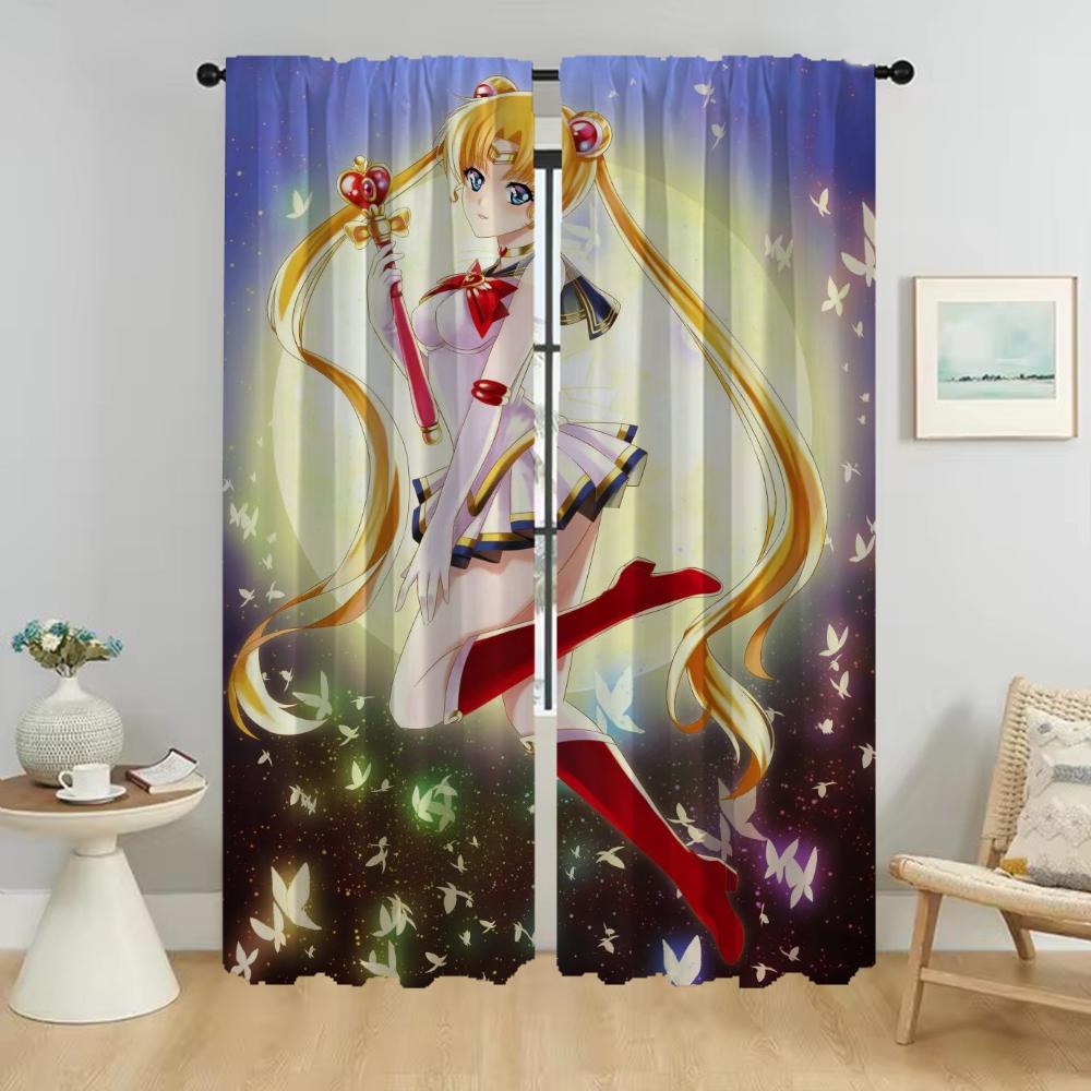 Sailors Moones Blackout Curtain for Room 2 Panel Modern Living Room Curtains for Camera Shades Home Interior Curtains Partition