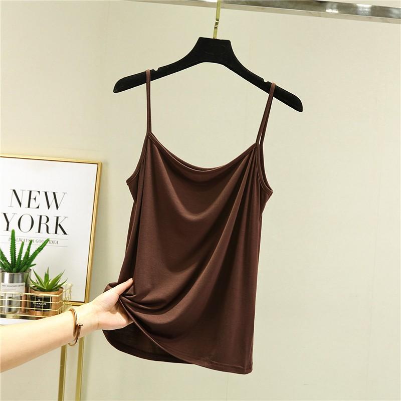 Modal Sling Women, Summer Cold Solid Color Vest Women, Thin Can Be Worn Outside Japanese Inner Bottom Top