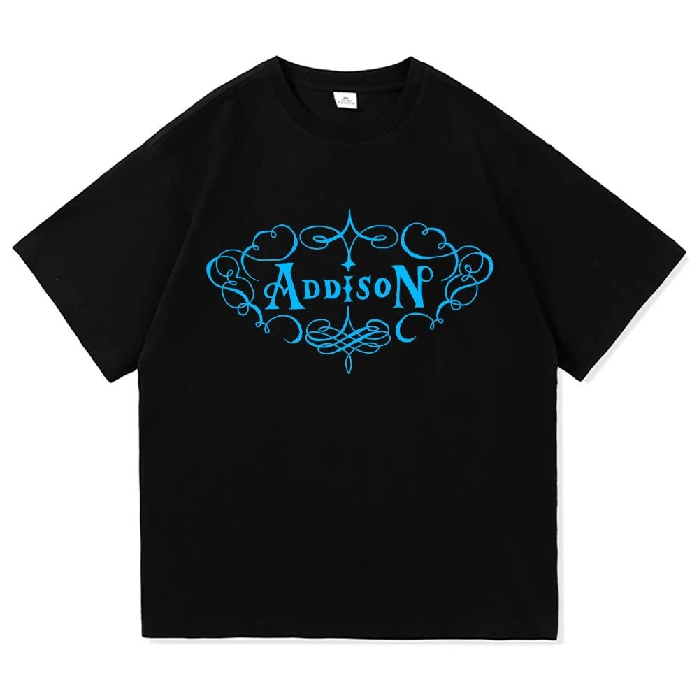 Addison Rae New Album Poster Print TShirt Fashion Men Women Cotton Fashion Harajuku Highstreet Top Oversized Casual Summer Tee