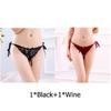 Sexy G-string T Panties Female Underwear Lace Thongs Women's Pants Sexy Pearl panties Erotic Women Crotchless panties plus size