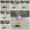 Hello Kitty 8Cm Figure Ice Cream Sanrio My Melody Anime Kawaii Cinnamoroll Kuromi Cat Gifts Toys Decoration For Children