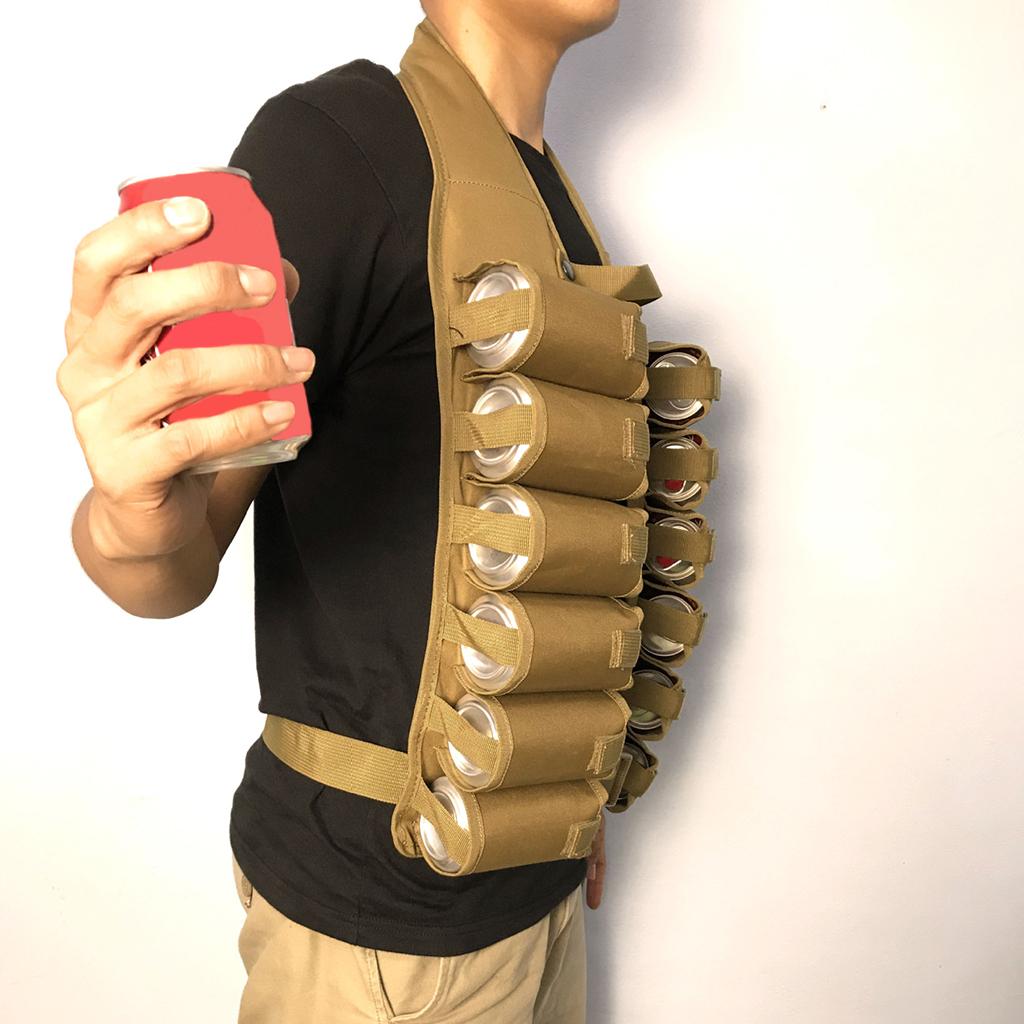 Trinkweste Schnallenhalter Tragbar Bierdosen Flaschenhalter Bierholster Bier