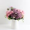 Künstliche Pfingstrosen, Seidenblumen, fünfköpfiger Blumenstrauß, Kunstrosen für Party, Vase, Hochzeit, Tischdekoration