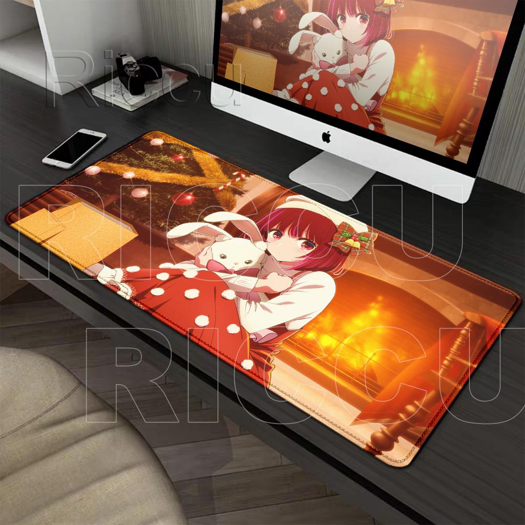 Gaming-Zubehör Mauspads Oshi No Ko Hoshino Ai Computertastatur Teppich Kawaii Mädchen Verriegelungskante Gummi Ästhetik Schreibtischunterlagen