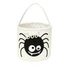 Canvas Storage Basket Halloween Pattern Candy Container with Handle for Organization and Storage Indoor Outdoor Use