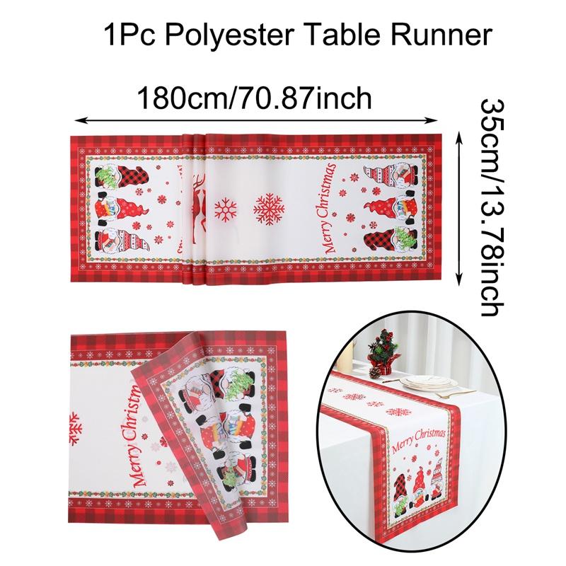 

Рождественская дорожка для стола Веселое рождественское украшение для дома 2024 года, чехол для стола, рождественский орнамент, подарок на Новый год 2025 года