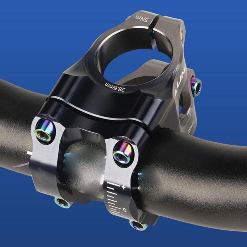 High Strength Short Handlebar Stem Aluminum Alloy Road Bike Stem Light Weight Bike Handlebar Stem for Most Bike