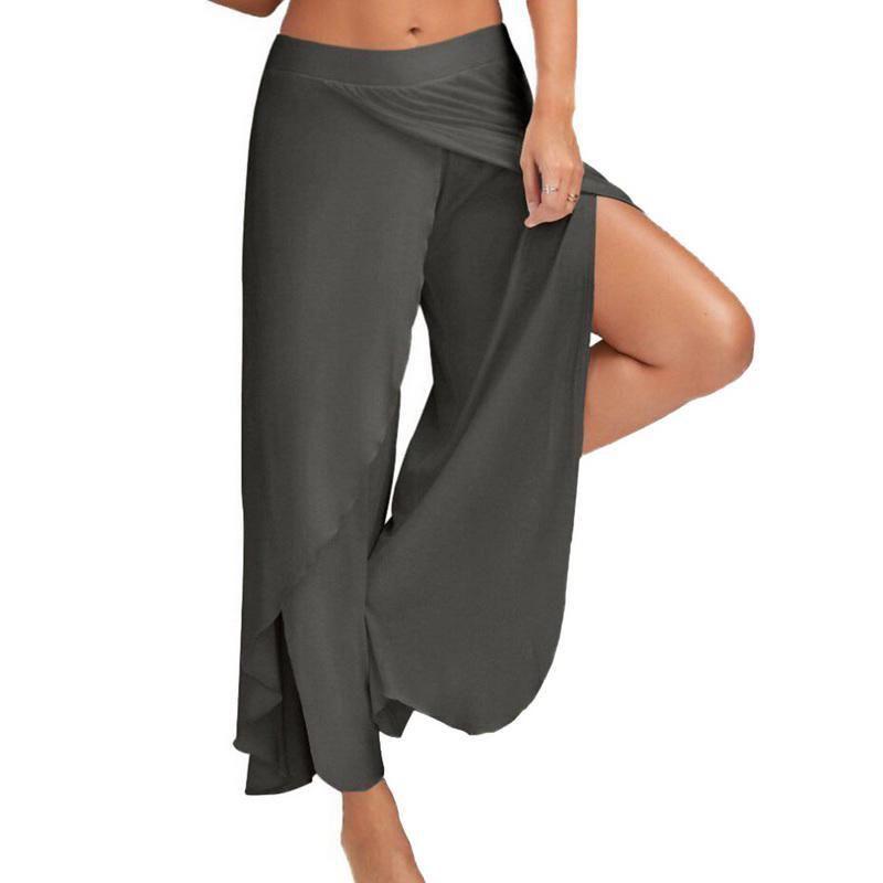 Women's Summer Casual Wide Leg Pants In Premium Quality Solid Color Design