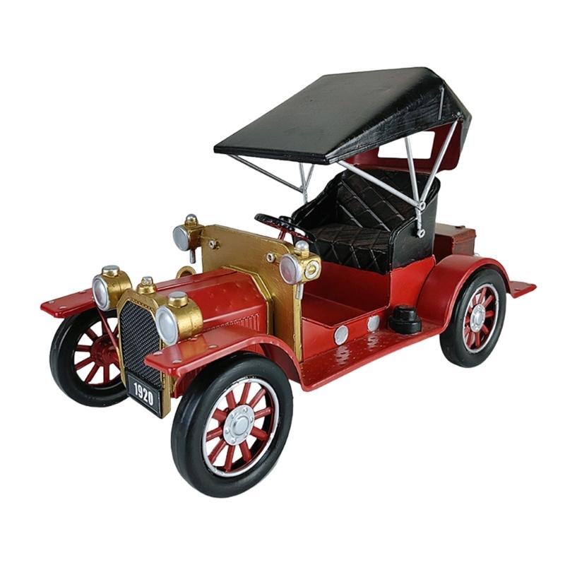 Time Honored Iron Car Model Decoration With Traditional and Farmhouse Styles Desktop Vehicle Figurine Ornament