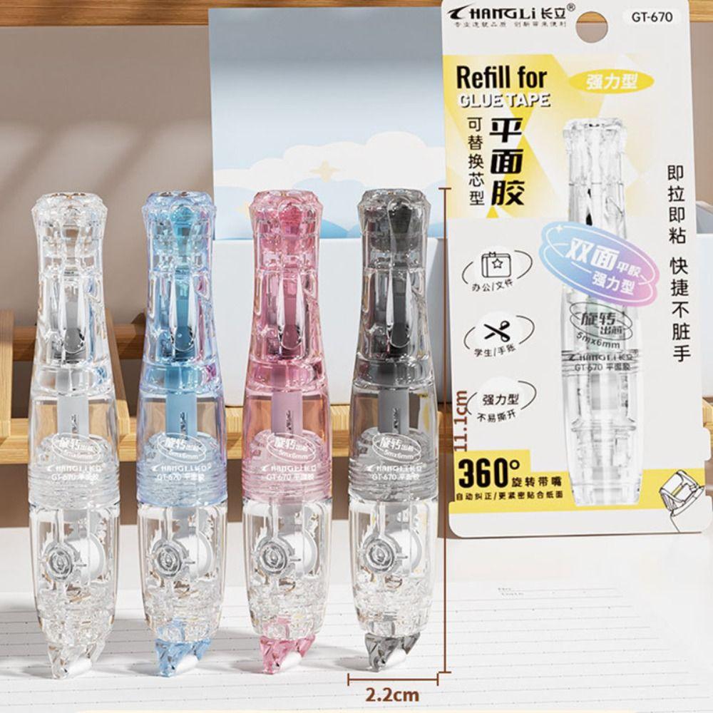 Pen Shape Glue Tape Rotary Type Dispensing Adhesive New Double-sided Adhesive Tape  School Office
